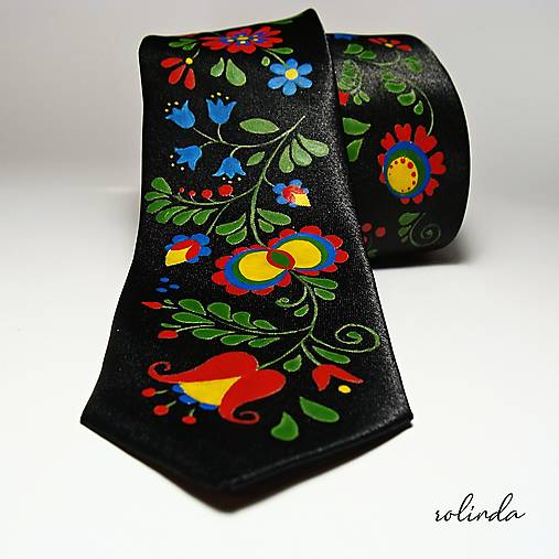 Pánske doplnky - Pánska folklórna kravata - 17009363_