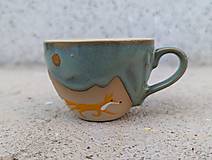 Nádoby - Šálka na čaj Líšky (+podšálka) - 17011238_