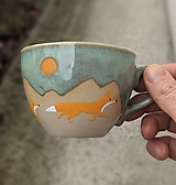Nádoby - Šálka na čaj Líšky (+podšálka) - 17011244_