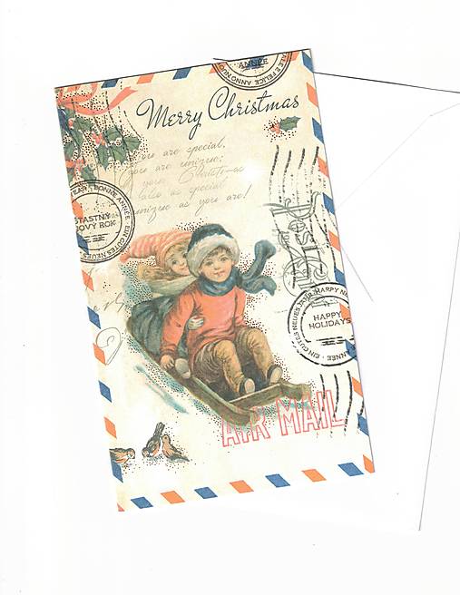 Papier - Air Mail Marry Christmas - Telegram - 17010176_