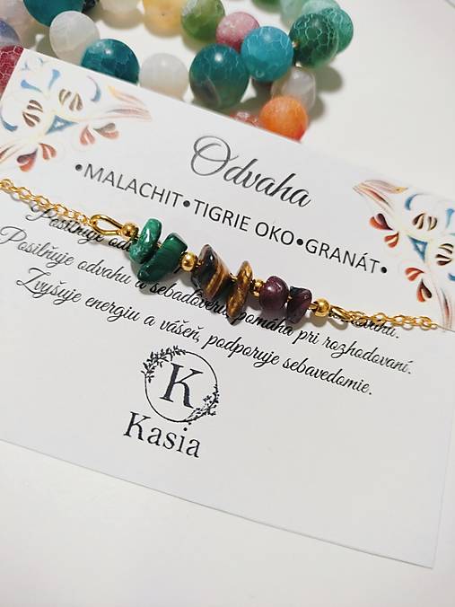 Náramky - Náramok z minerálov - Odvaha - 17015871_