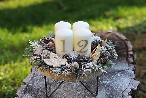 Dekorácie - Adventný svietnik - 17014897_