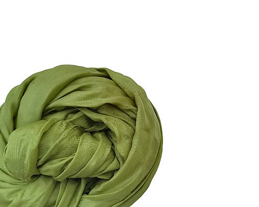 Šály a nákrčníky - "olive green" hodvábny šál (pléd, štóla) SKLADOM:-)... - 17013637_