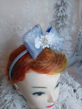 Ozdoby do vlasov - Vianočná čelenka Frozen blue - 17018687_