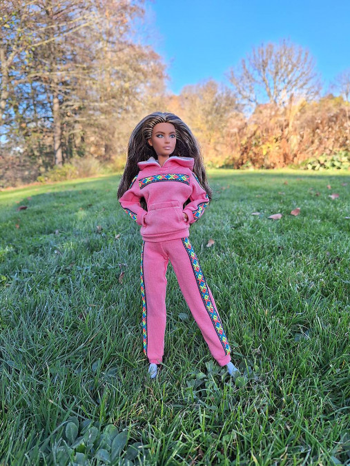 Hračky - Barbie mikina s kapucňou a vreckom č-12 - 17020388_