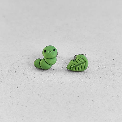 Náušnice - Little hygge things (Húsenička a lístok) - 17023834_