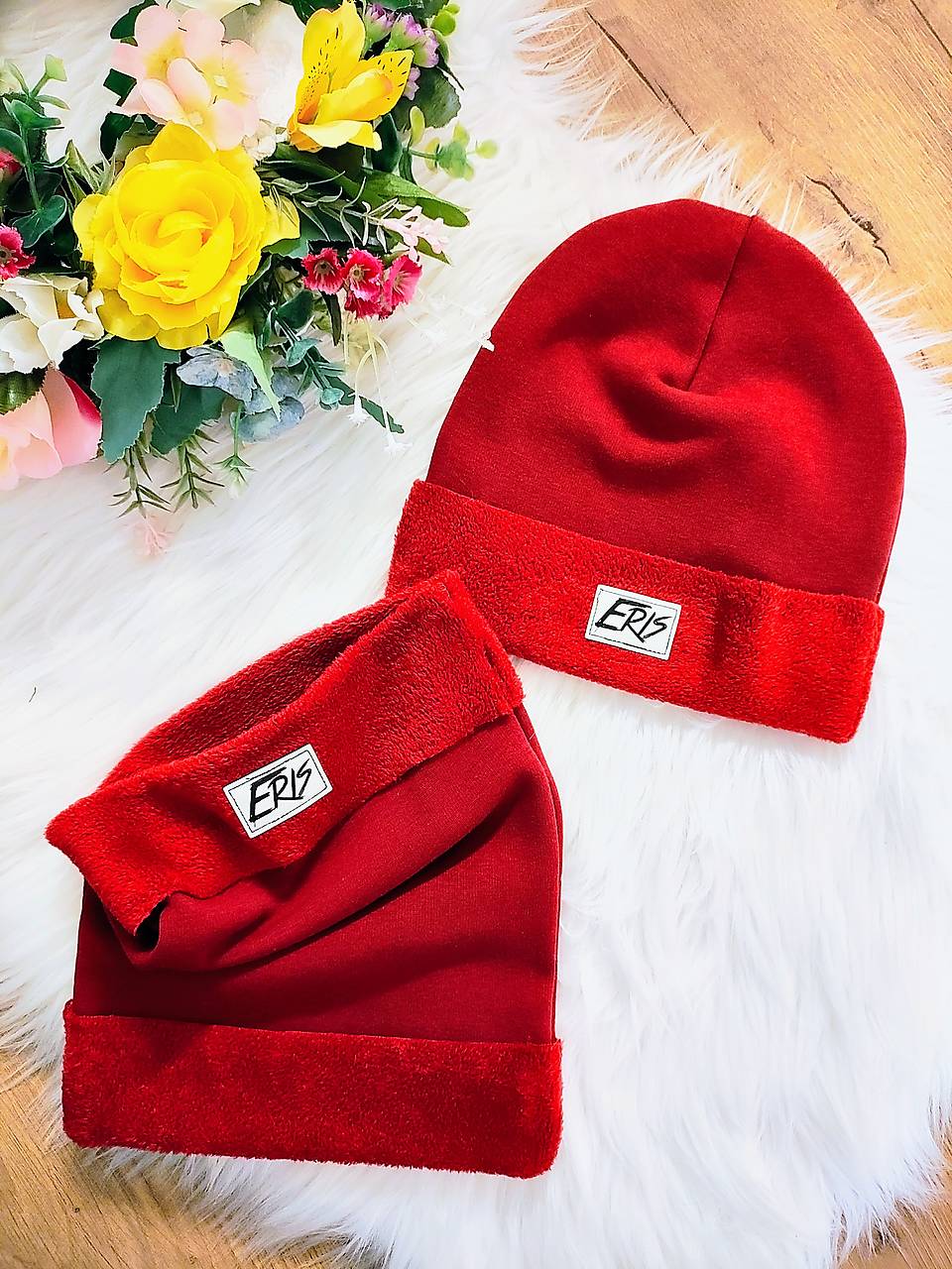 WARM set  (čiapka, nákrčník) (Bordová)