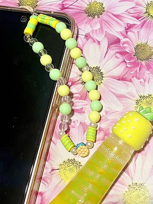 Na mobil - Phone Charm - prívesok na mobil Juicy (Phone charm - juicy žltý) - 17027762_
