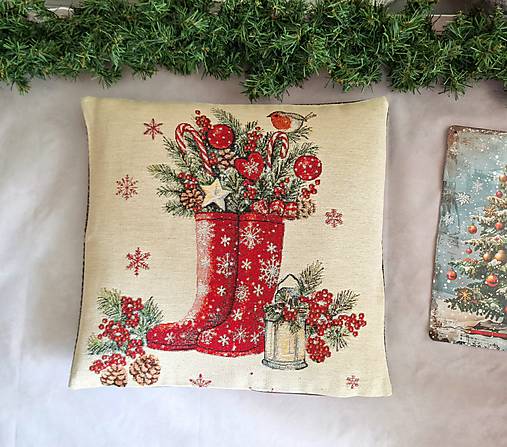 Úžitkový textil - Vianočný vankúš  - 17026730_