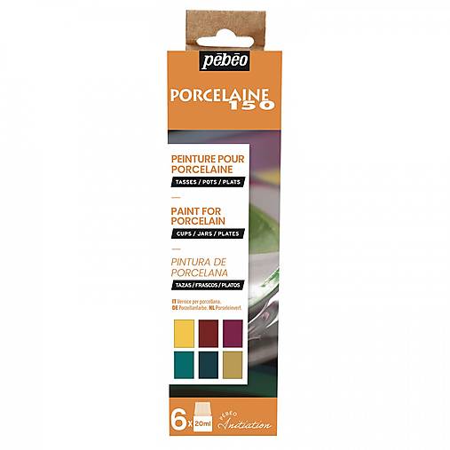 Sada farieb na porcelán a keramiku, 6x20ml, Pébéo