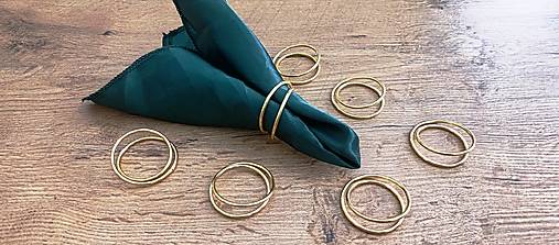 Polotovary - Ozdobná prsteňová aplikácia na servítky - Zlatá - 17028583_