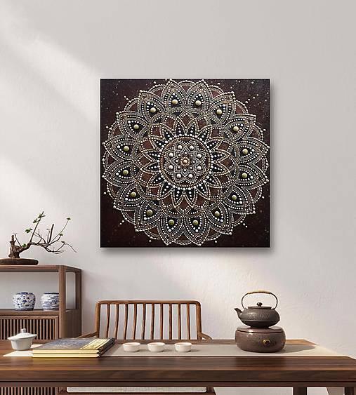 Obrazy - FIREMNÁ MANDALA BOHATSTVA, HOJNOSTI a ÚSPECHU-energetický obraz do Vašej firmy na podporu podnikania - 17028571_