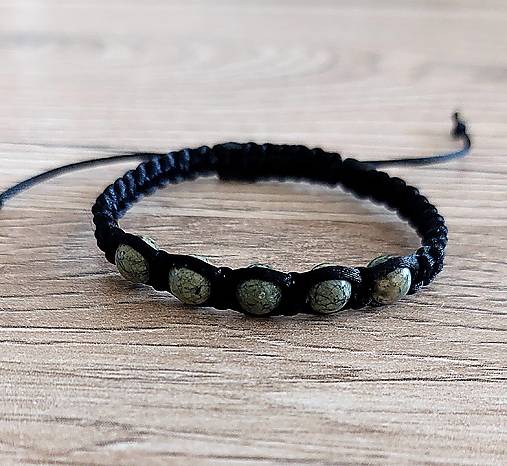 Náramky - Náramok z minerálov detský (Serpentinit) - 17028196_