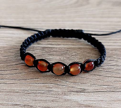 Náramky - Náramok z minerálov detský (Karneol) - 17028200_