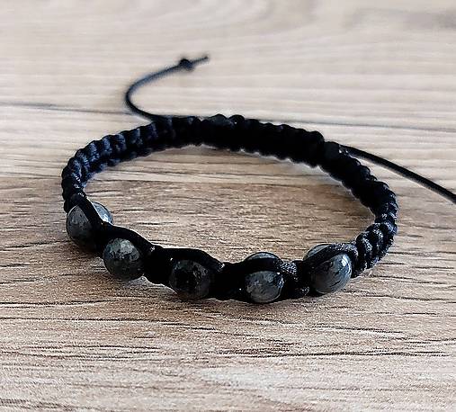 Náramky - Náramok z minerálov detský (Larvikit) - 17028210_