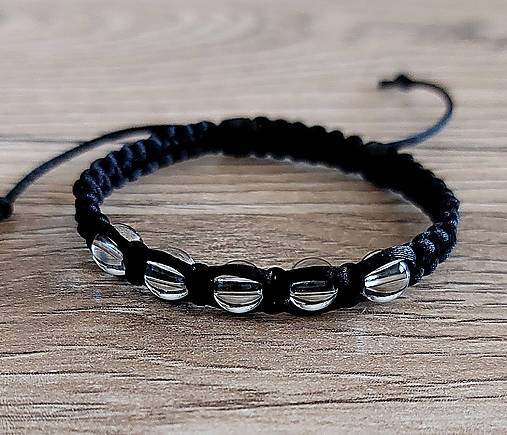 Náramky - Náramok z minerálov detský (Krištáľ) - 17028214_