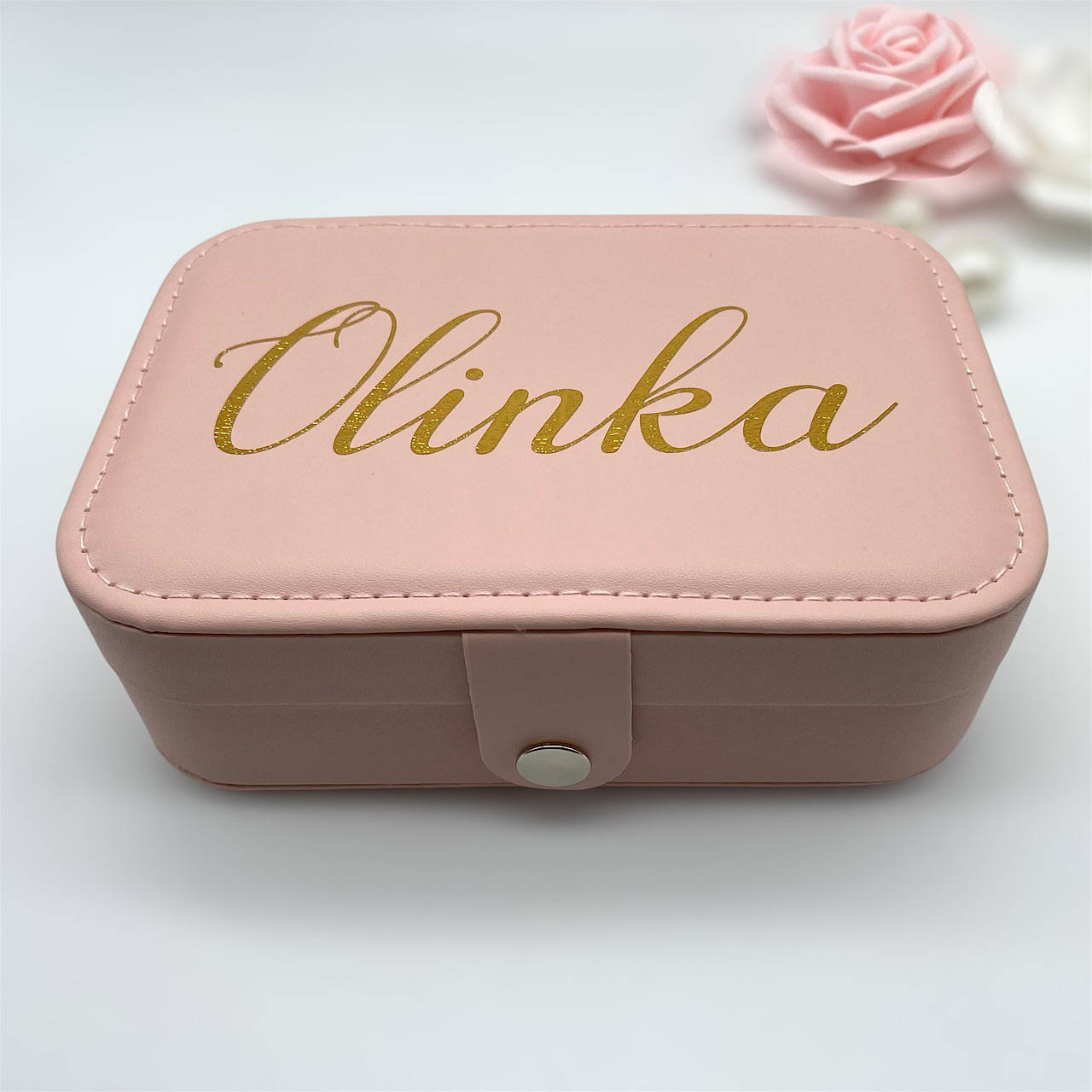 Úložné priestory & Organizácia - Šperkovnička s menom obdĺžnik - 17029285_
