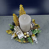 Svietidlá - Luxusní vianočný adventný svietnik s autem - 17032279_