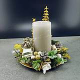 Svietidlá - Luxusní vianočný adventný svietnik s autem - 17032281_