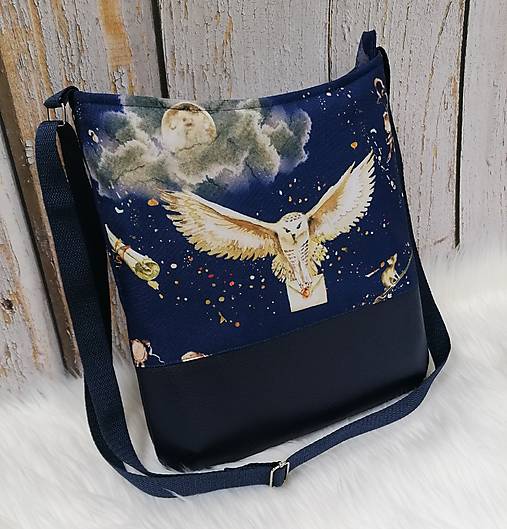 Kabelky - Crossbody (Sova na modrom) - 17035091_