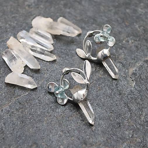 Náušnice - Ľadová kráľovná - náušnice napichovacie - 17033116_