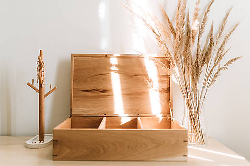 Úložné priestory & Organizácia - Dubová šperkovnica - LUNA - 17034736_