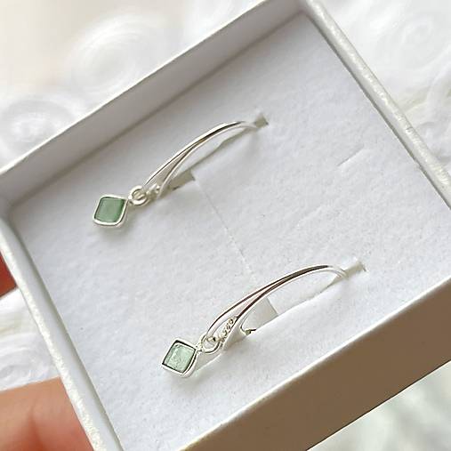 Tourmaline Verdelite Elegant AG925 Earrings / Strieborné náušnice s turmalínom verdelitom E046