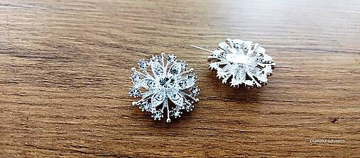 Galantéria - Aplikácia ozdobná strieborná 30 mm (Vzor I) - 17036120_