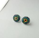 Náušnice - TANA hand made jewellery - keramika/zlato - 17036569_