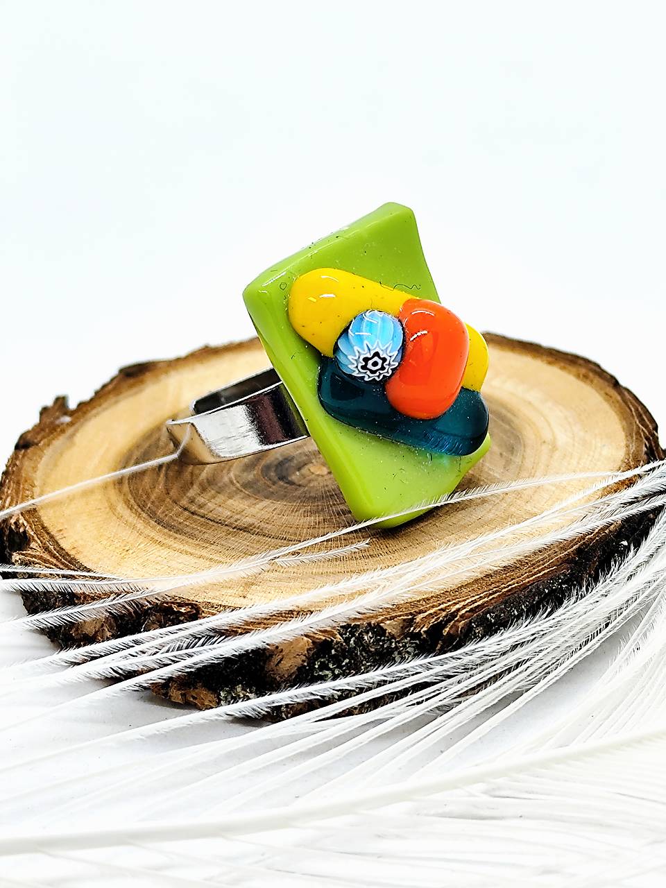 Sklenený  prsteň „Mia„