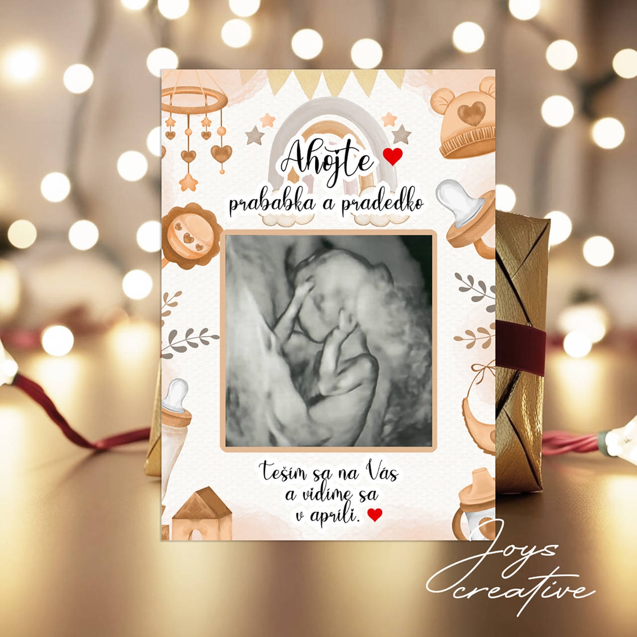 Personalizovaný plagát (darček na Vianoce ) do detskej izby s balónom a údajmi o narodení (detské elementy)