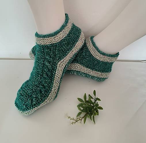 Ponožky, pančuchy, obuv - Dámske bavlnené papuče  - 17037735_