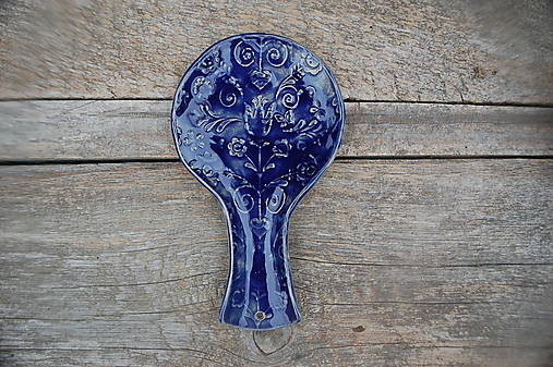 Príbory, varešky, pomôcky - Keramická podložka pod varešku 1. (Modrá) - 17036228_