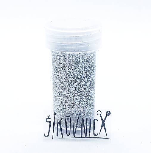 Sypané glitre, trblietky, 10 g (strieborná)