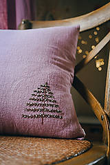 Úžitkový textil - Vianočný stromček II.- ručná výšivka S (40 × 40 cm) - 17042399_