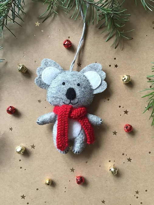Dekorácie - Vianočná koala ozdoba na stromček - 17040214_