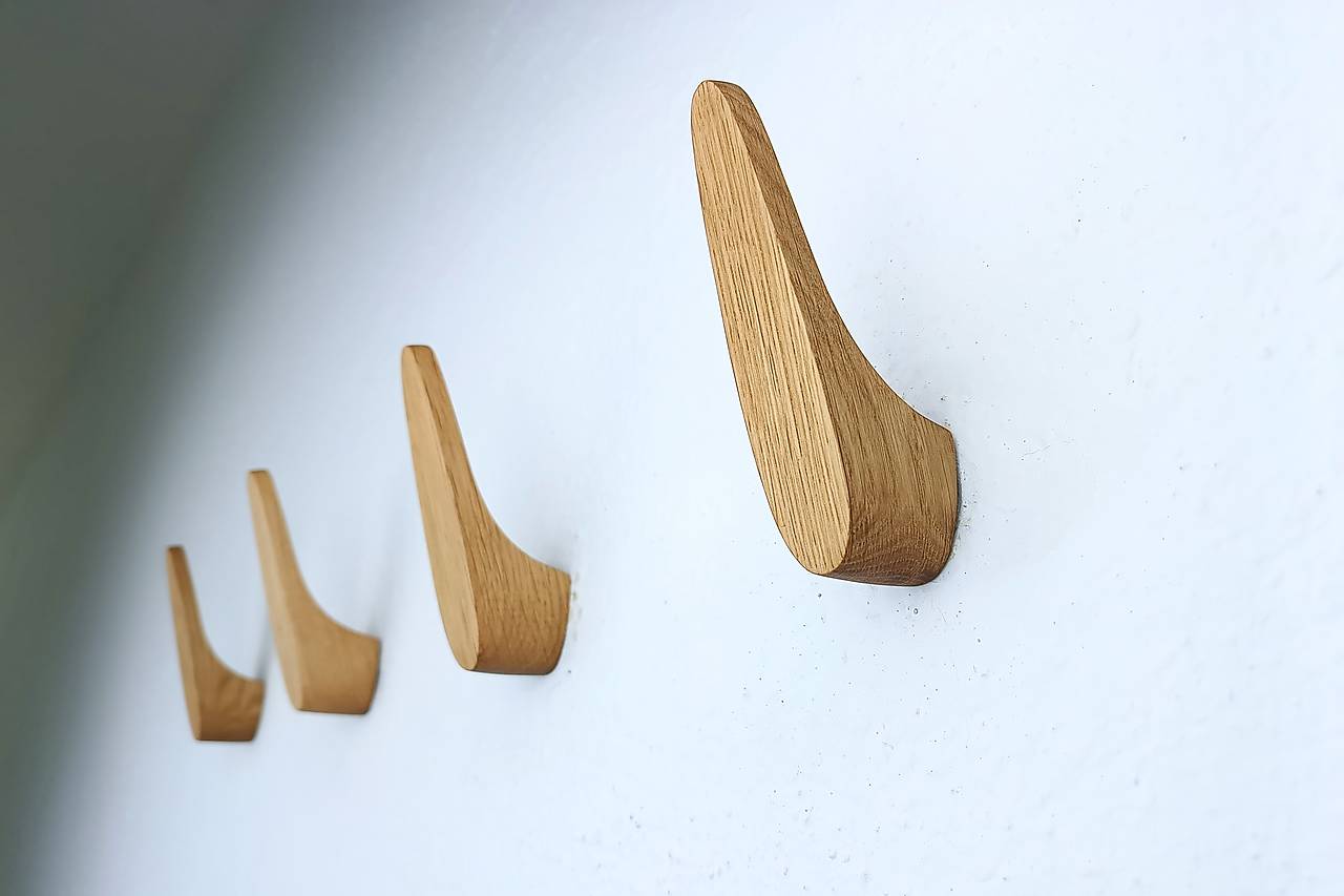 Nástenný vešiak NORDIC drevo dub