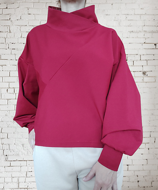 Mikiny - Mikina over size - bordo - 17042477_