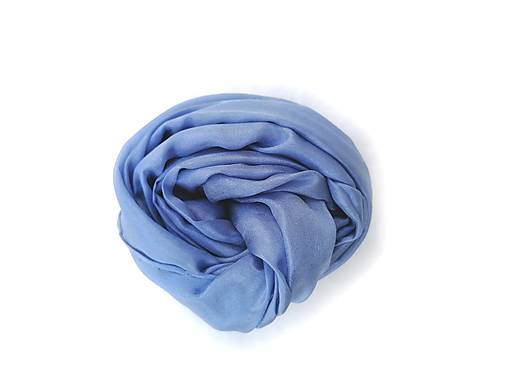 Šály a nákrčníky - "blue"  hodvábny šál skladom - 17044742_