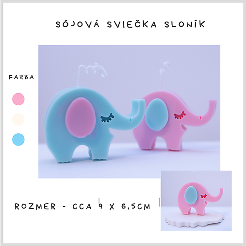 Sójová sviečka Sloník