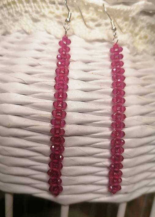 Náušnice - Náušnice chalcedonit pink,strieborné visiace - 17043258_