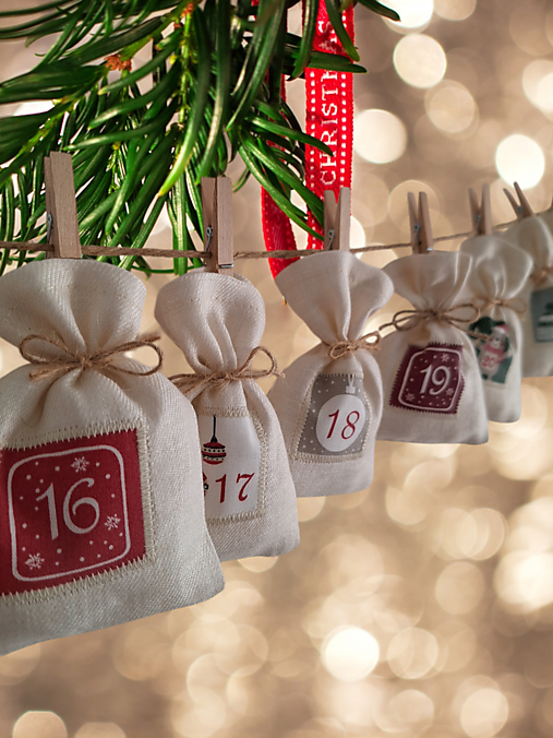 Dekorácie - Adventný kalendár  ZĽAVA - 17045407_