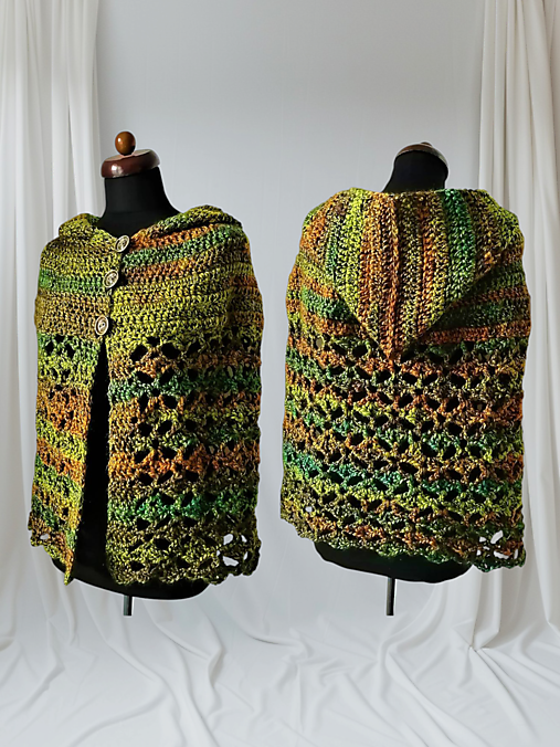 Iné oblečenie - Pončo pre lesnú vílu s kapucňou. znížená cena - 17048476_