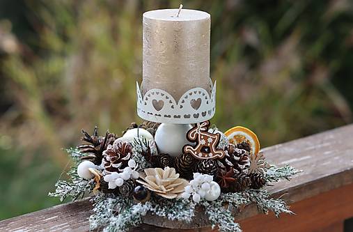 Svietidlá - Vianočný svietnik - 17048026_