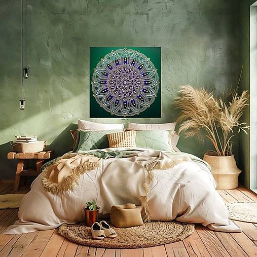 Obrazy - MANDALA ZDRAVIA a ROVNOVÁHY TELA a DUŠE❤️harmonizačný obraz do Vašej spálne, TALIZMAN - 17048589_
