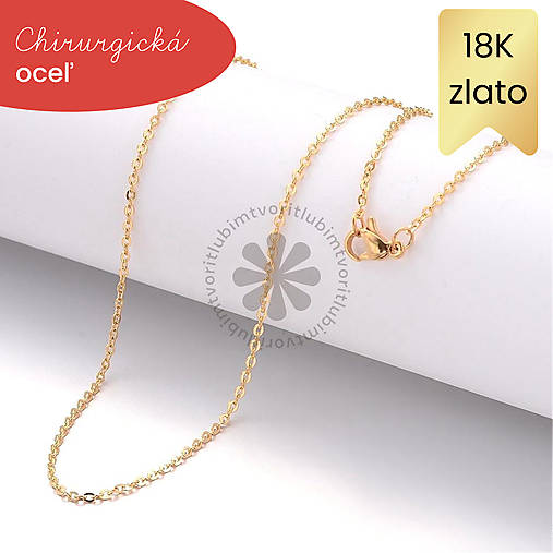 Komponenty - (1109) Retiazka kovová, 2 x 1.5 mm - 45 cm - 17049153_