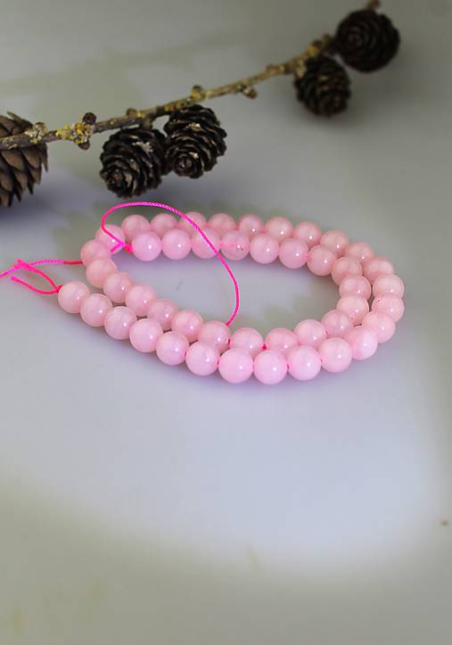 Minerály - ruženín 8mm - celá šnúra TOTÁLNY VÝPREDAJ! - 17048039_