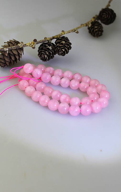 Minerály - ruženín 10mm - celá šnúra TOTÁLNY VÝPREDAJ! - 17048044_