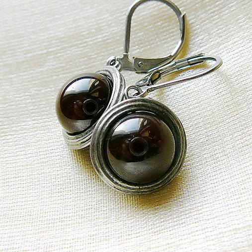 Náušnice - Granátky - 17047699_