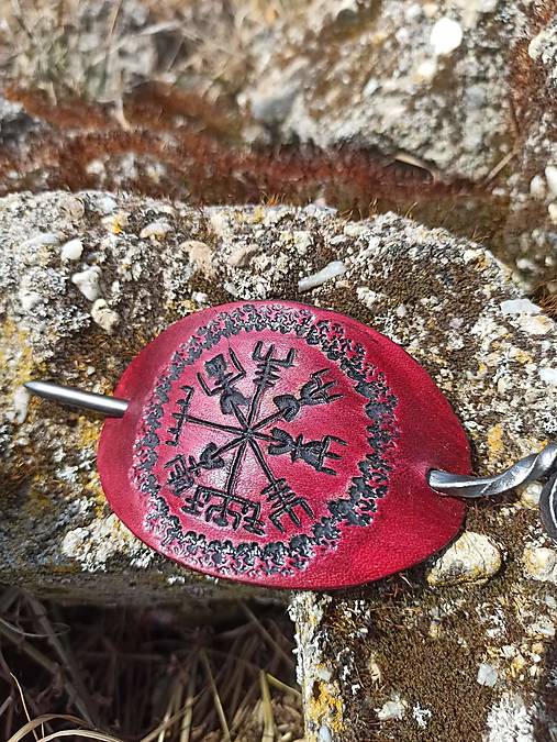 Ozdoby do vlasov - Spona do vlasov Vegvísir - 17048192_